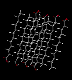 Lauric Acid Molecules Packed in a Crystal